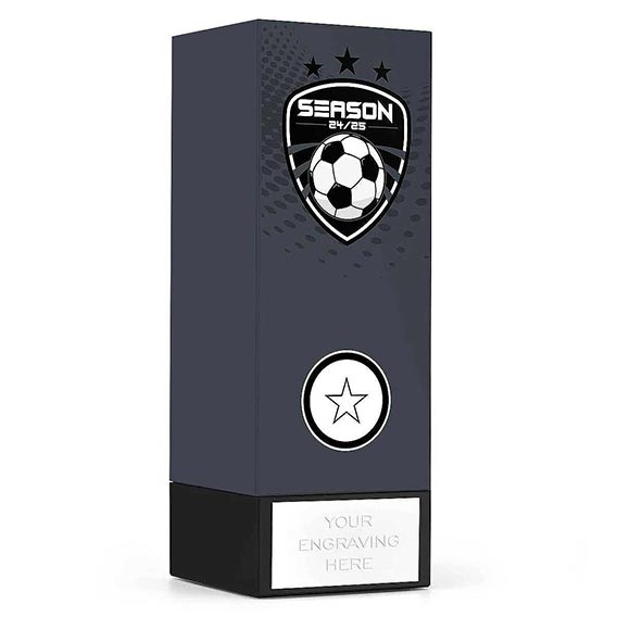 Grey Geo Football Shield Trophy 17cm