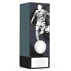 Grey Geo Male Footballer Trophy 17cm