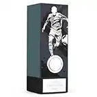 Grey Geo Male Footballer Trophy 17cm