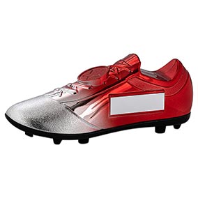 Sleek Silver Red Football Boot 171mm