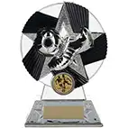 Silver Nova Atlas Boot Ball Trophy 14cm