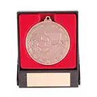 Starboot Economy Football Medal & Box Bronze 50mm