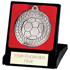 50mm Aviator Football Medal in Case Antique Silver