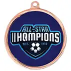 Custom Bronze Football Medal 70mm