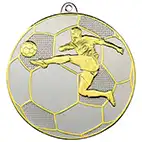 70mm Premiership Football Medal Gold & Silver