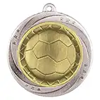 Silver Super Star Football Medal 60mm