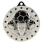 Boot & Ball Cascade Stars Silver Medal 50mm