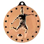 Footballer Cascade Stars Bronze Medal 70mm