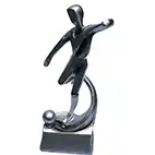 Modern Silver Footballer 15cm