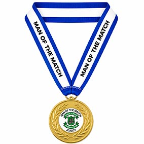 Blue Player Of The Match Ribbon 25mm