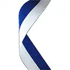 Royal Blue White Ribbon