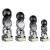Hat-Trick Strike Black Silver Football Trophy 24cm - view 2