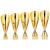 Rising Stars Deluxe Plastic Lazer Cup Gold 325mm - view 2