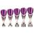 Rising Stars Deluxe Plastic Lazer Cup Silver & Purple 295mm - view 2