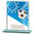 Mustang Blue Glass Football Plaque 110mm - view 1