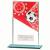 Mustang Red Glass Football Plaque 140mm - view 1