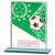 Mustang Green Glass Football Plaque 110mm - view 1