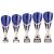 Rising Stars Deluxe Plastic Lazer Cup Silver & Blue 325mm - view 2