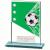 Mustang Green Glass Football Plaque 80mm - view 1