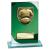 Seismic Green Glass Football Plaque 150mm - view 1