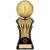 Strike Force Bright Gold Football Trophy 19cm - view 1