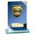 Seismic Blue Glass Football Plaque 150mm - view 1