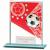 Mustang Red Glass Football Plaque 110mm - view 1