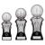 Strike Force Bright Silver Football Trophy 25cm - view 2