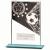 Mustang Black Glass Football Plaque 125mm - view 1
