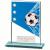 Mustang Blue Glass Football Plaque 80mm - view 1