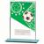 Mustang Green Glass Football Plaque 125mm - view 1