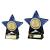 Blue Superstar Football Trophy 140mm - view 2