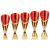 Rising Stars Deluxe Plastic Lazer Cup Gold & Red 325mm - view 2