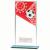 Mustang Red Glass Football Plaque 180mm - view 1