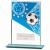 Mustang Blue Glass Football Plaque 125mm - view 1
