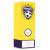 Yellow Geo Football Shield Trophy 17cm - view 1
