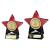 Red Superstar Football Trophy 140mm - view 2