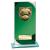 Seismic Green Glass Football Plaque 190mm - view 1