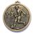 Gold striker football medal 38mm - view 1