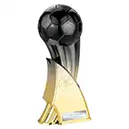 Firestorm Black Football Trophy 22cm