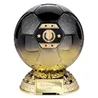 Elite Metallic Black Gold Football Trophy 145mm