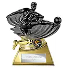 Power Strike Gold Football Trophy 200mm