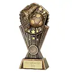 Antique Gold Cosmos 2D Football Boot & Ball 20cm