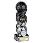 Hat-Trick Strike Black Silver Top Goal Scorer 190mm