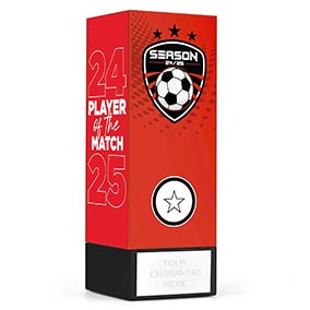 Red Geo Icon Player of the Match 17cm