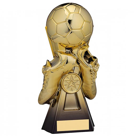 Gravity Boot and Ball Award Gold to Black 19cm