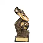 Hex Boot and Ball Award Gold 15cm