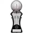 Strike Force Bright Silver Football Trophy 19cm