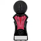 Strike Force Black Pink Football Trophy 16cm