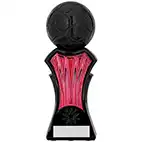 Strike Force Black Pink Football Trophy 19cm